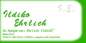 ildiko ehrlich business card